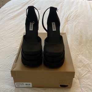 Steve Madden Charlize heels in black satin